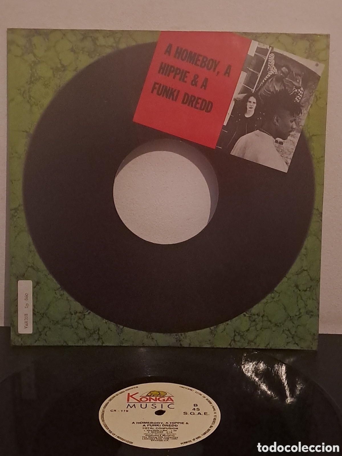 Discos de vinilo: A Homeboy, A Hippie & A Funki Dredd Total Confusion Konga Music 1990 (CX - 119) Espa&ntilde;a Maxi LA.4