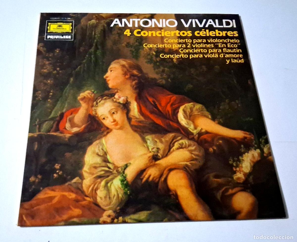 Discos de vinilo: LP &rdquo;ANTONIO VIVALDI 4 CONCIERTOS CELEBRES&rdquo; LP VINYL 12&rdquo; VG/MBE G/BE