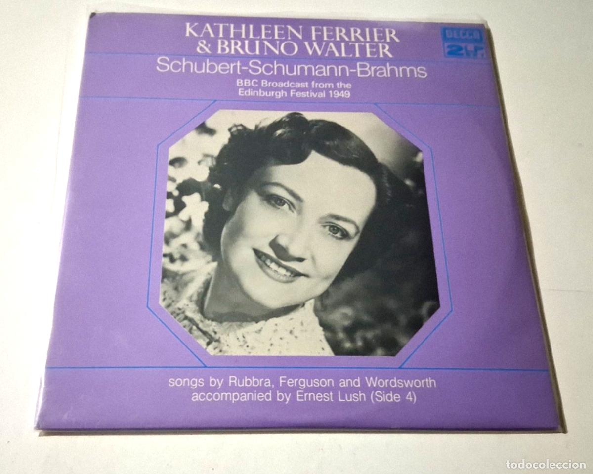 Discos de vinilo: KATHLEEN FERRIER & BRUNO WALTER &rdquo;SCHUBERT SCHUMANN&rdquo; 2LP VINYL 12&rdquo; LP VG/MBE G/BE