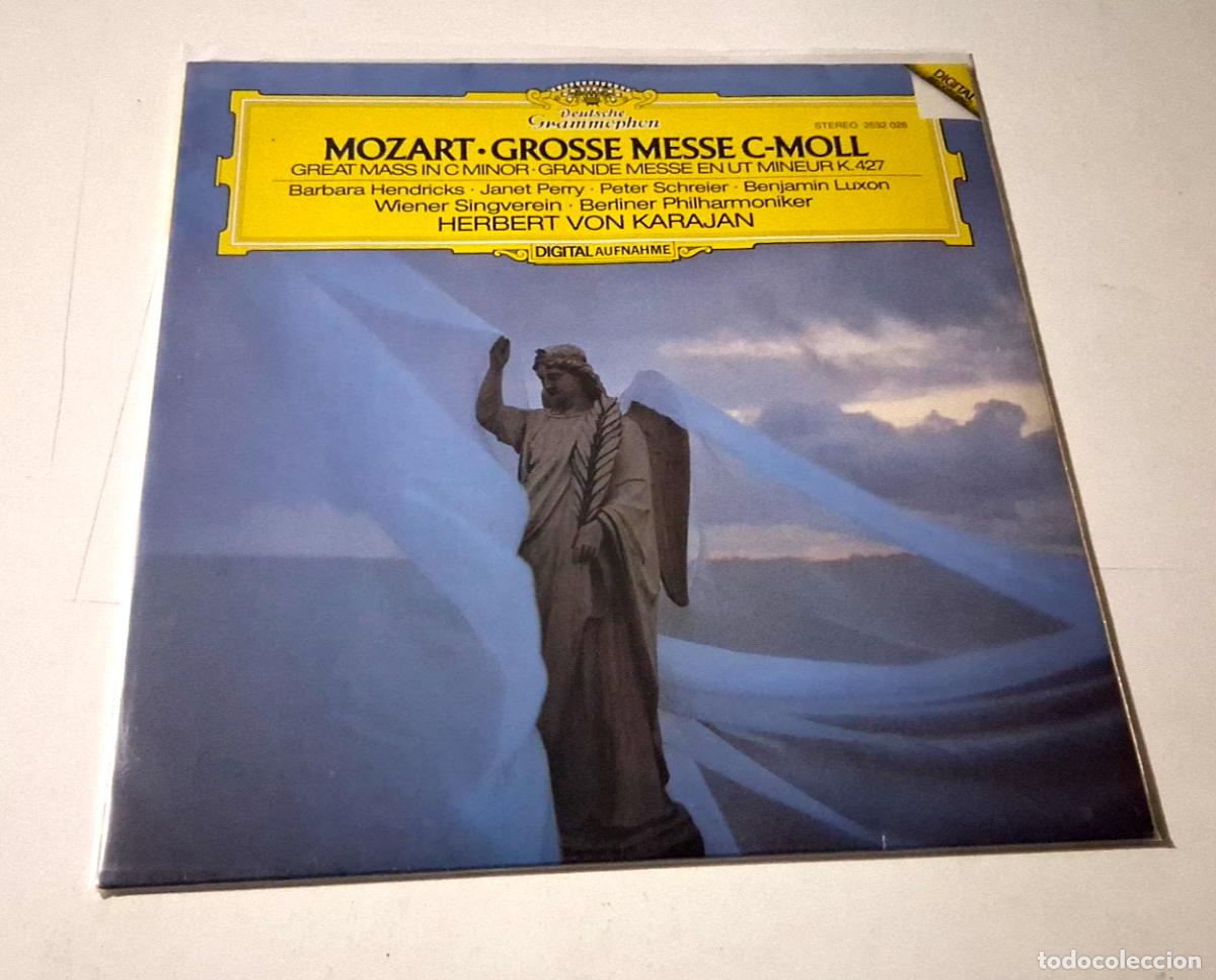 Discos de vinilo: HERBERT VON KARAJAN &rdquo;MOZART GROSSE MESSE C-MOLL&rdquo; LP VINYL 12&rdquo; LP VG/MBE VG/MBE