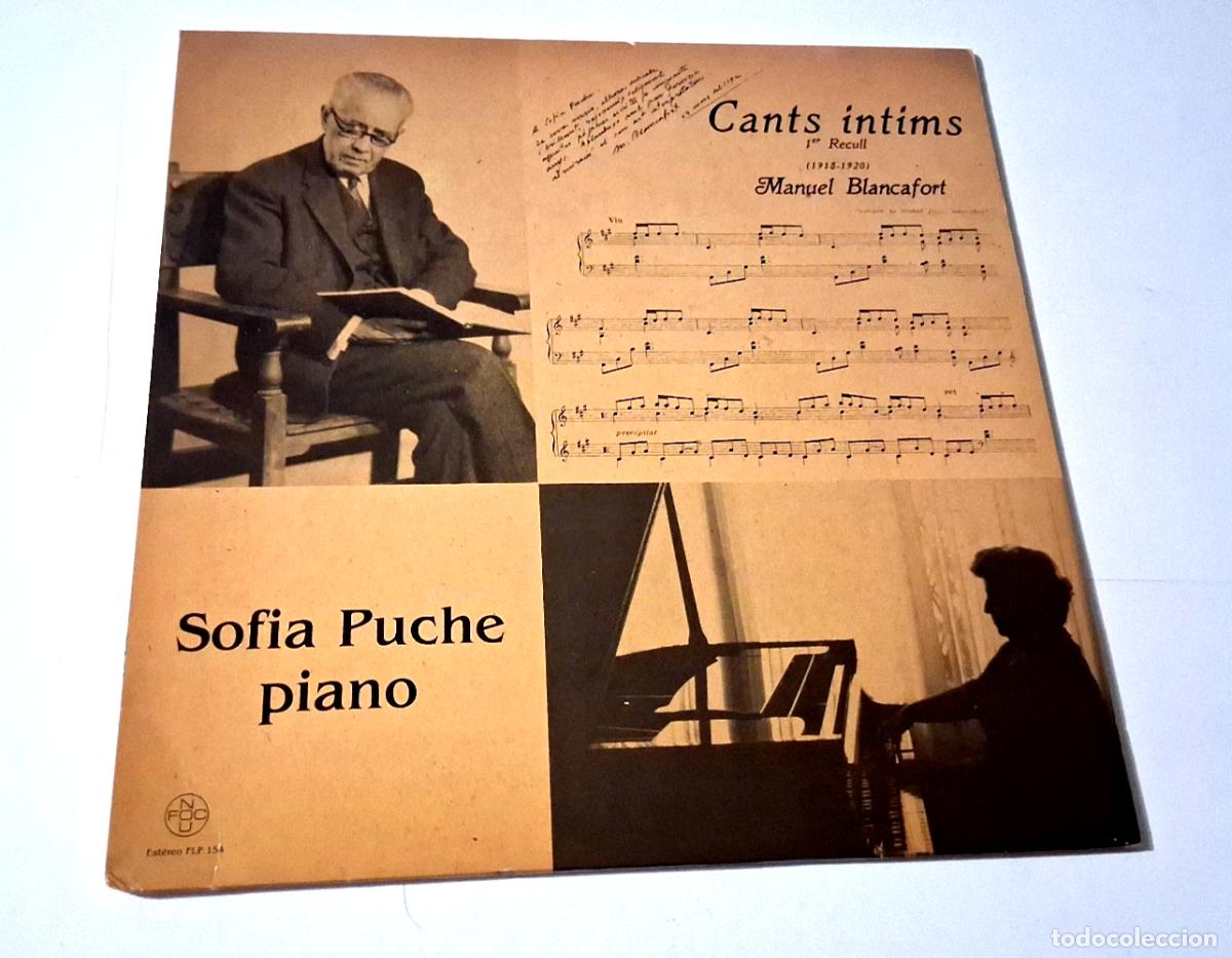 Discos de vinilo: SOFIA PUCHE &rdquo;CANTS INTIMS MANUEL BLANCAFORT&rdquo; LP VINYL 12&rdquo; LP VG/MBE VG/MBE PIANO