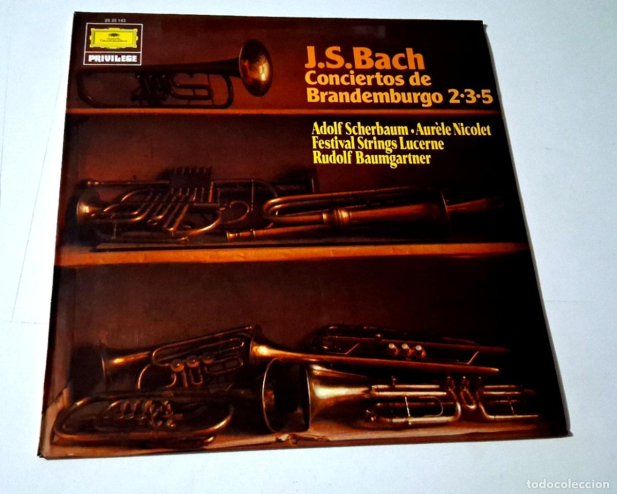 Discos de vinilo: RUDOLF BAUMGARTNER J.S. BACH CONCIERTOS DE BRANDENBURGO 2 3 5&rdquo; LP VINYL 12&rdquo; VG/M