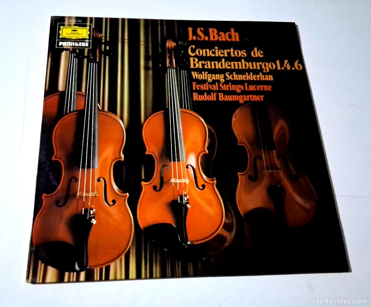 Discos de vinilo: RUDOLF BAUMGARTNER J.S. BACH CONCIERTOS DE BRANDENBURGO 1 4 6&rdquo; LP VINYL 12&rdquo; VG/M