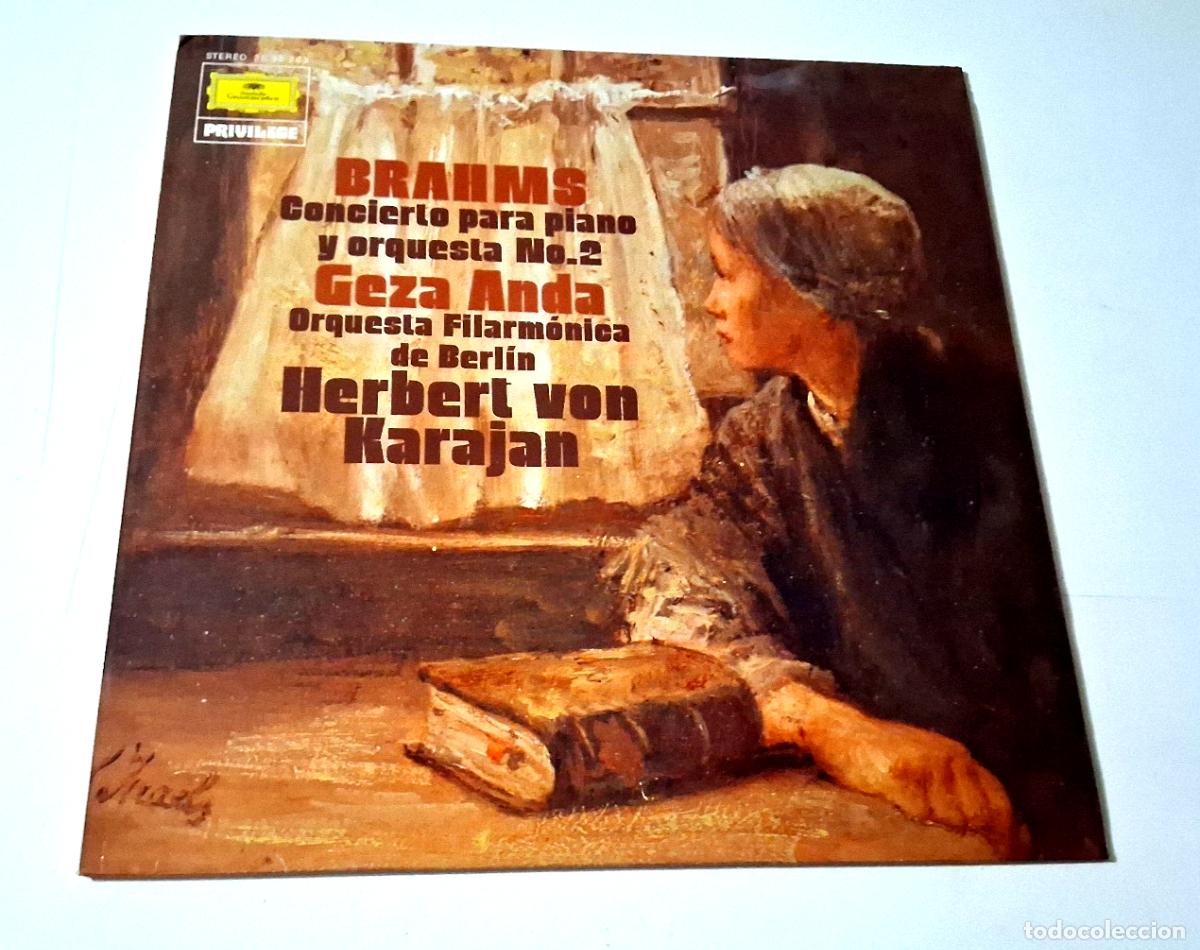 Discos de vinilo: HERBERT VON KARAJAN GEZA ANDA &rdquo;BRAHMS CONCIERTO PIAN&rdquo; LP VINYL 12&rdquo; VG/MBE VG/MBE