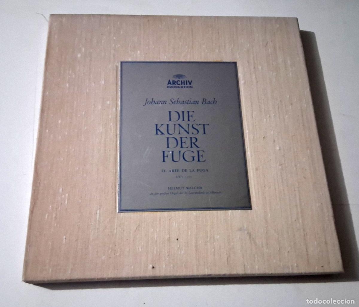 Discos de vinilo: HELMUT WALCHA &rdquo;BACH DIE KUNST DER FUGE&rdquo; 2LP BOX SET LP VINYL 12&rdquo; VG/MBE +FOLLETO