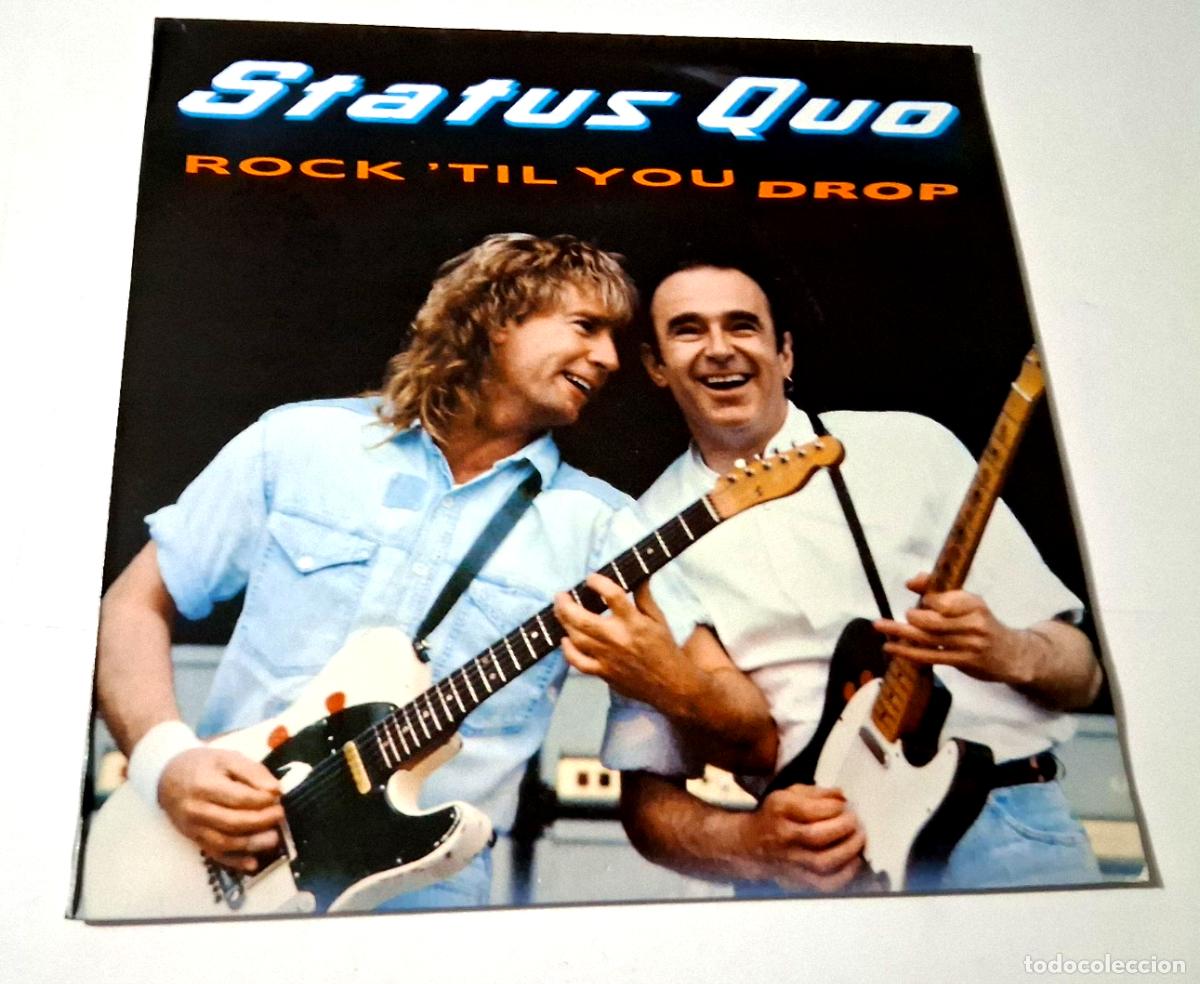 Discos de vinilo: STATUS QUO &rdquo;ROCK 'TIL YOU DROP&rdquo; LP VINYL 12&rdquo; VG/MBE EX/EX
