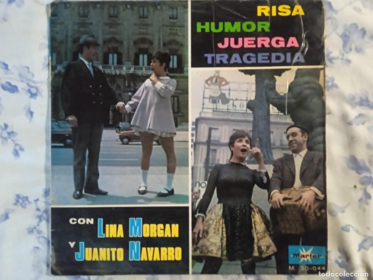 Discos de vinilo: lina morgan y juanito navarro - risa humor juerga tragedia