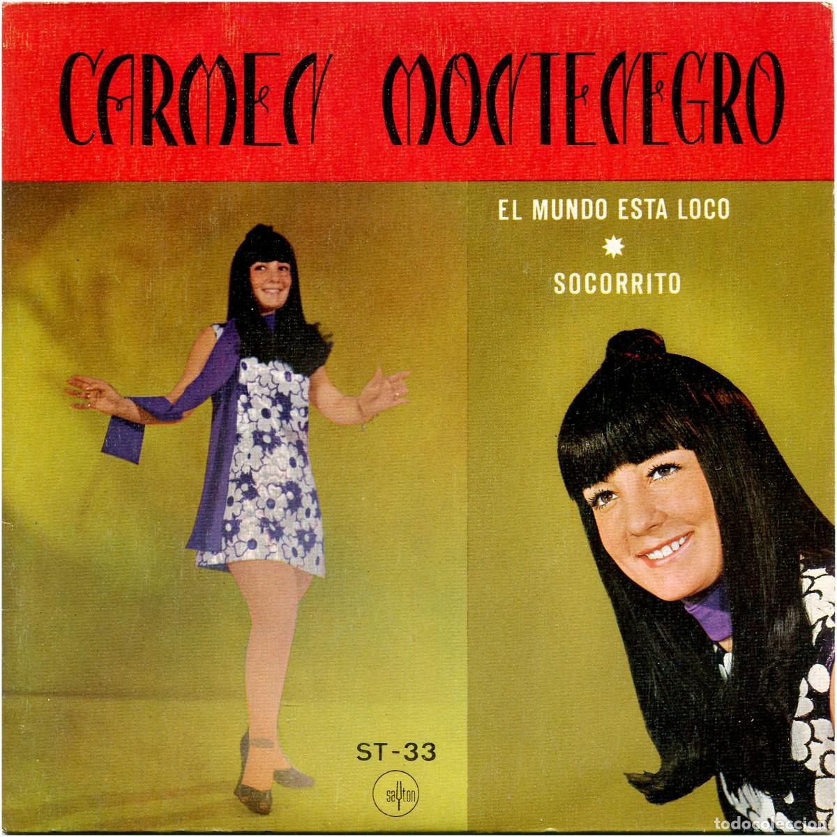 Discos de vinilo: Carmen Montenegro - El mundo est&aacute; loco - SG Spain 1971 - Sayton ST-33 - EX/EX