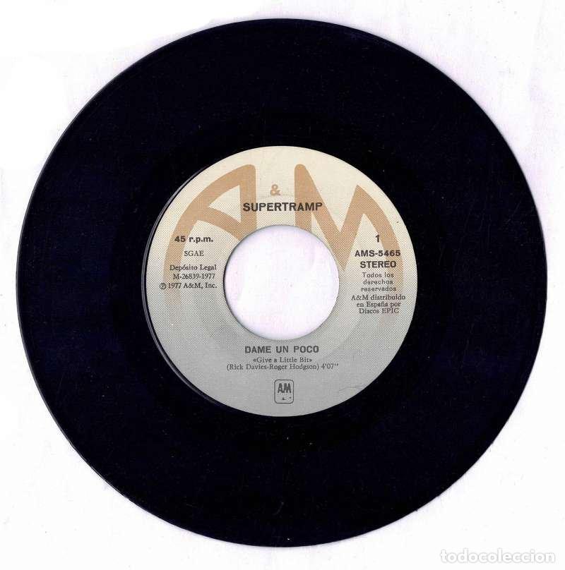 Discos de vinilo: Supertramp - Give a Little Bit / Downstream. Single - Foto 1