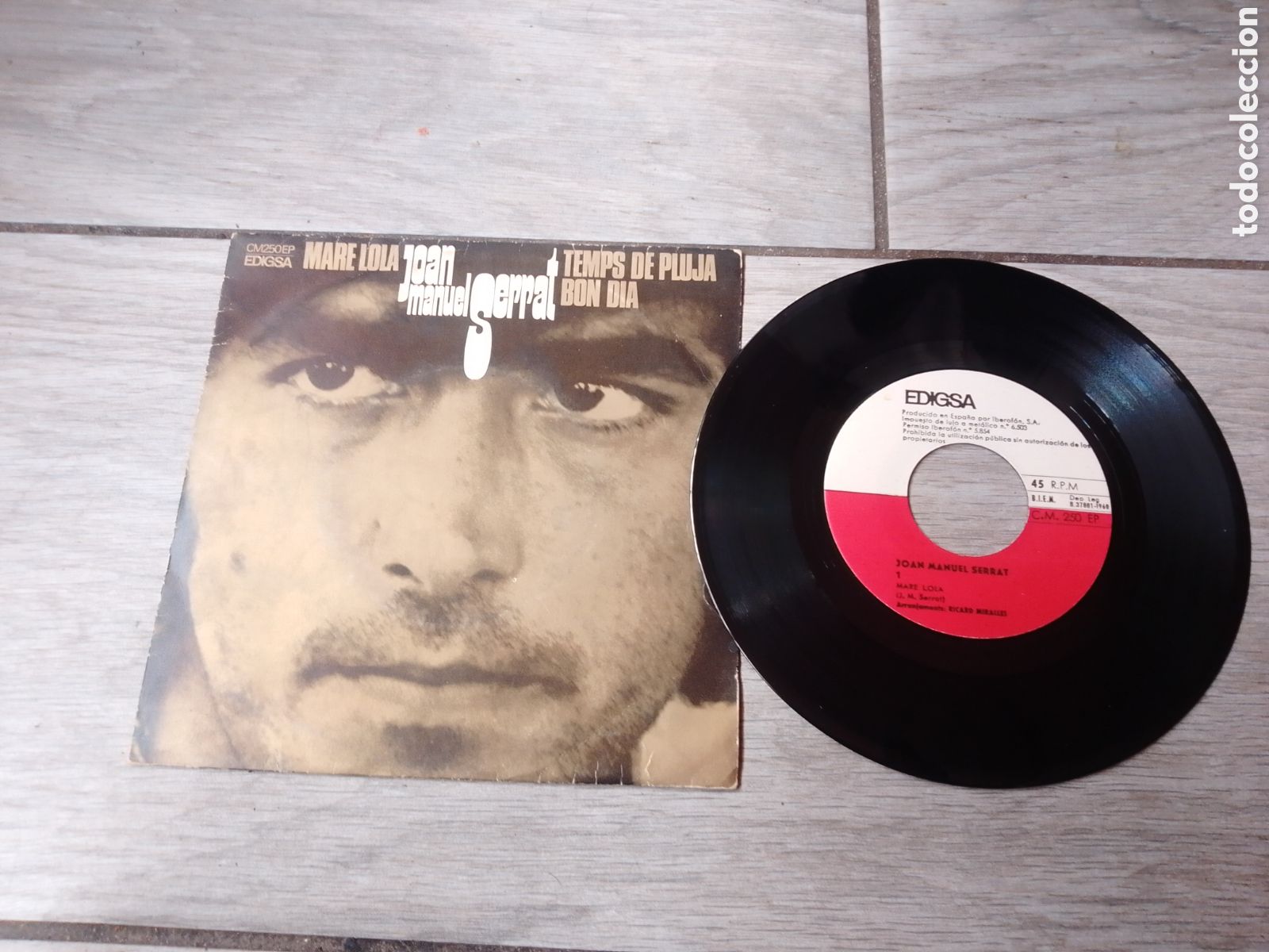 Discos de vinilo: JOAN MANUEL SERRAT - MARE LOLA - EP - SPAIN - EDIGSA - CC -