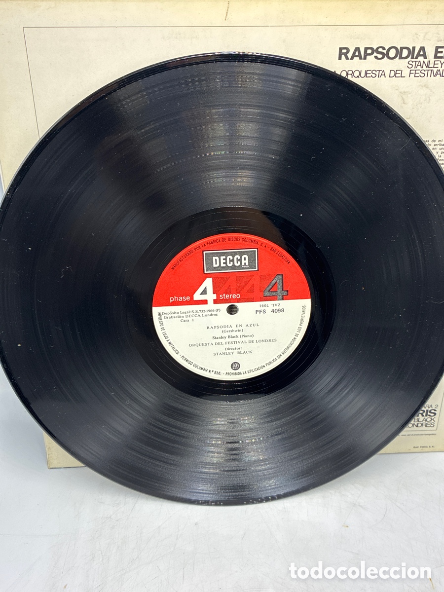 Discos de vinilo: Rapsodia en Azul. George Gershwin. Decca. - Foto 2