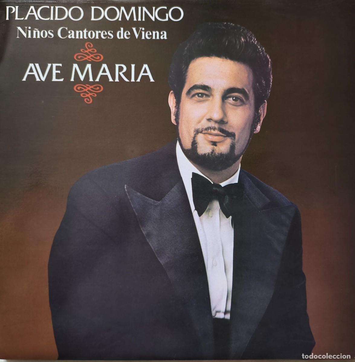 Discos de vinilo: Pl&aacute;cido Domingo y los Ni&ntilde;os Cantores de Viena (Ave Mar&iacute;a)