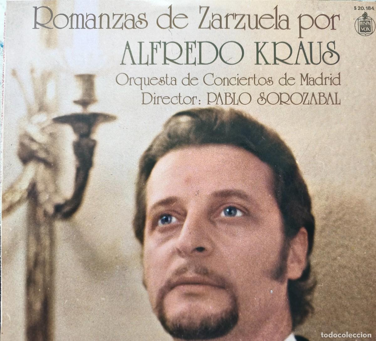 Discos de vinilo: Romanzas de Zarzuela por Alfredo Kraus