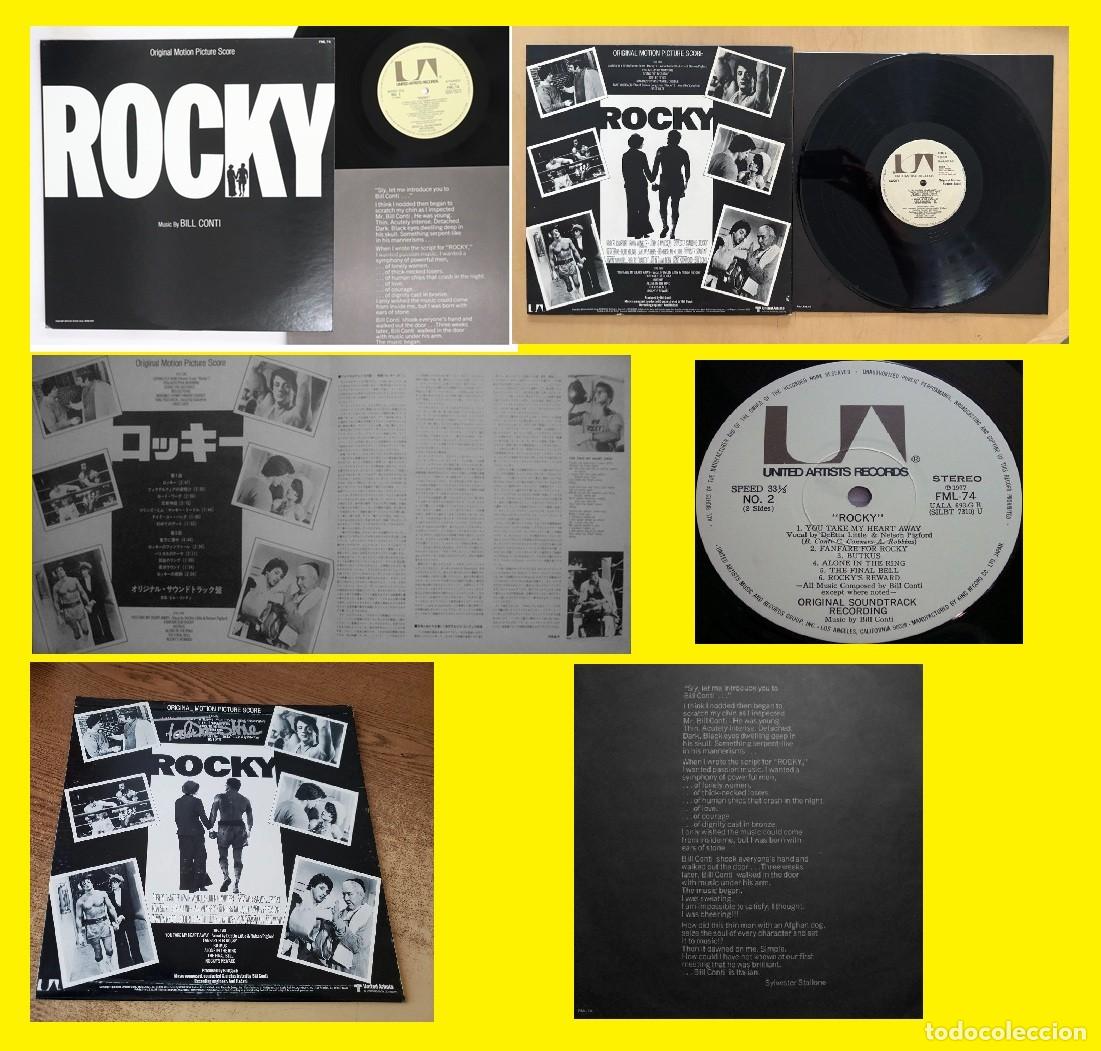 Discos de vinilo: Rocky - original score Bill Conti 76 b.s.o UNITED ARTISTS COMPLET 1&ordf; PRESS JAPAN + LIBRETO, IMPECABL