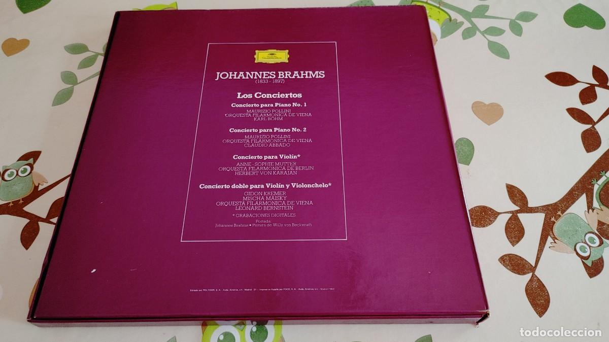 Discos de vinilo: BRAHMS-CAJA BOX CON 4 LPS + LIBRETO DIE KONZERTE - Foto 2