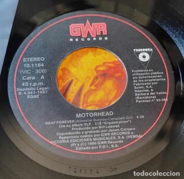 Discos de vinilo: Mot&ouml;rhead - Deaf Forever- 7&rdquo; Single - Foto 4