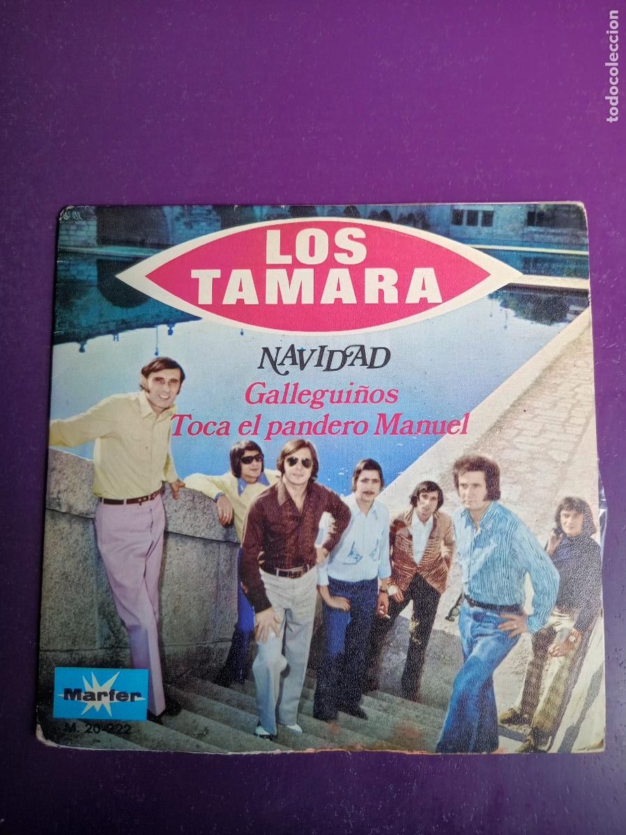 Discos de vinilo: Los Tamara &ndash; NAVIDAD - Gallegui&ntilde;os / Toca El Pandero Manuel - Sg MARFER 1971 - GALICIA POP 60'S