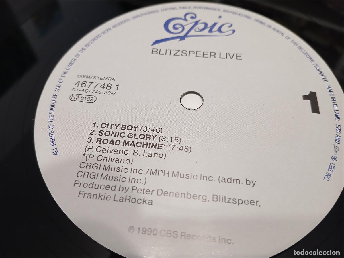 Discos de vinilo: Blitzspeer &lrm;&ndash; Blitzspeer Live- (1990) LP disco vinilo - Foto 2