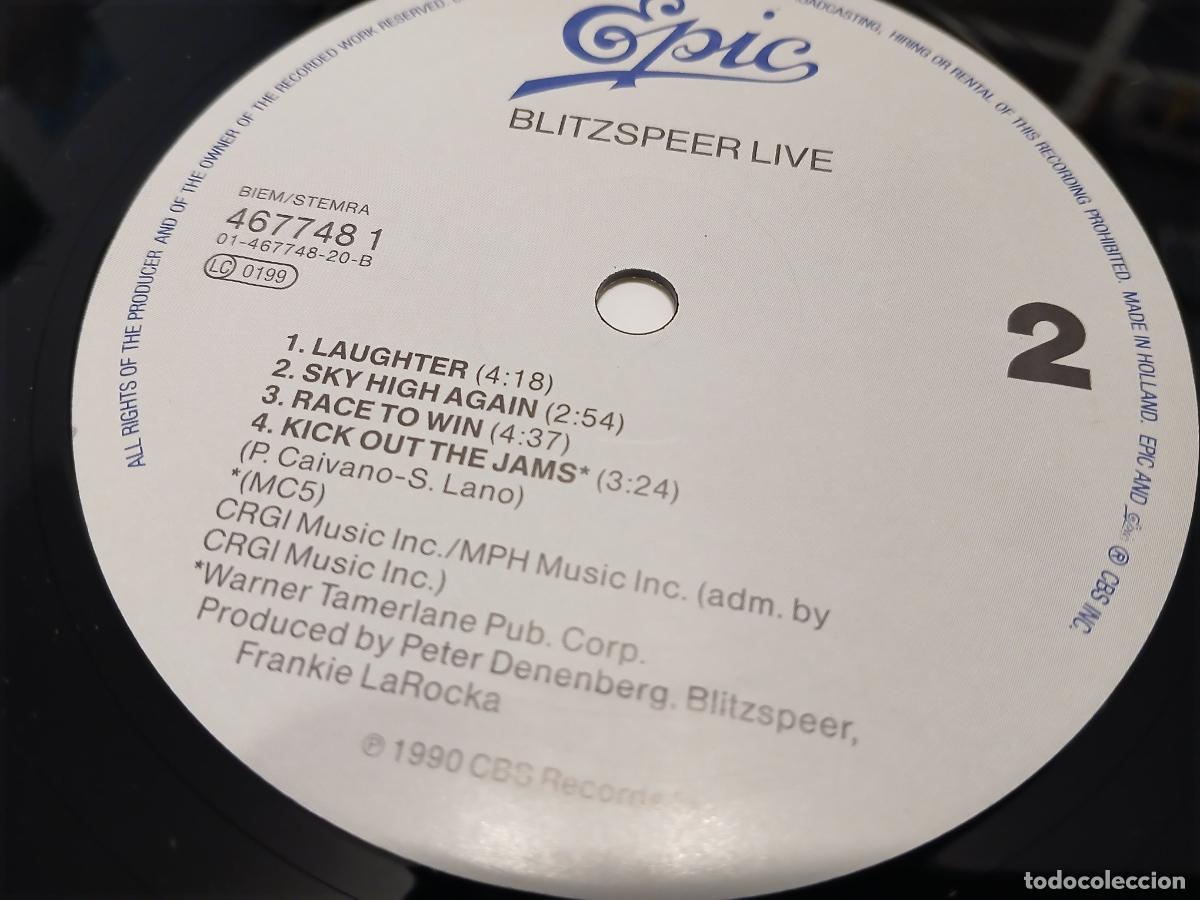 Discos de vinilo: Blitzspeer &lrm;&ndash; Blitzspeer Live- (1990) LP disco vinilo - Foto 3