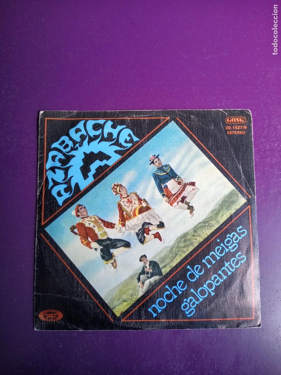 Discos de vinilo: AZABACHE SG MOVIEPLAY GONG 1979 NOCHE DE MEIGAS GALOPANTES +1 PROGRESIVO ANDALUZ - TRIANA - CAI