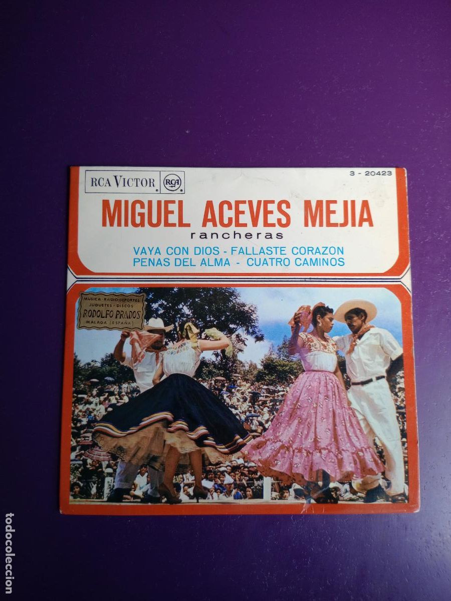 Discos de vinilo: MIGUEL ACEVES MEJIA - VAYA CON DIOS +3 - EP RCA 1962 - RANCHERAS Y CORRIDOS, MEXICO FOLK