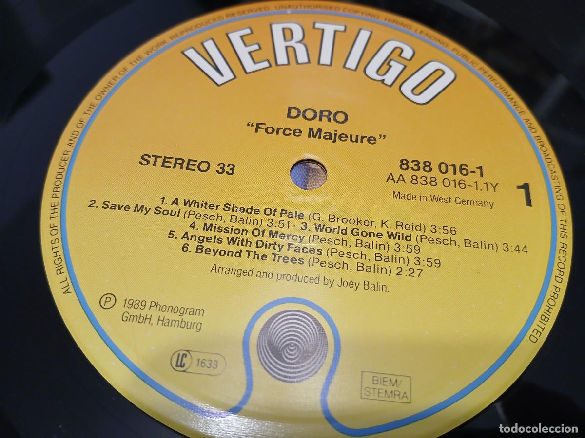 Discos de vinilo: Doro &ndash; Force Majeure- (1989) LP disco vinilo - Foto 2