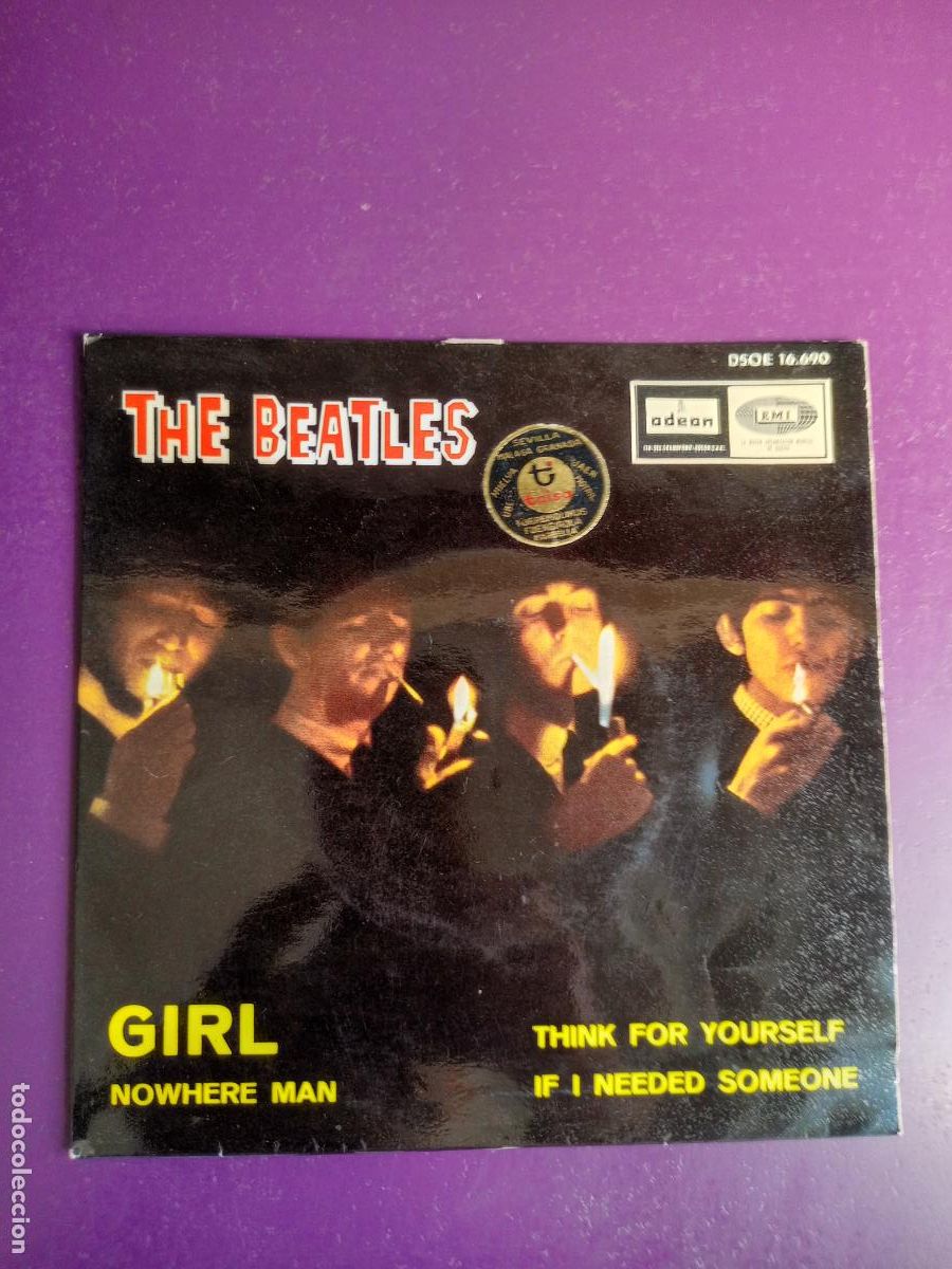 Discos de vinilo: The Beatles &ndash; Girl / NOWHERE MAN +2 - EP EMI ODEON 1966 - POP, MUY POCO USO