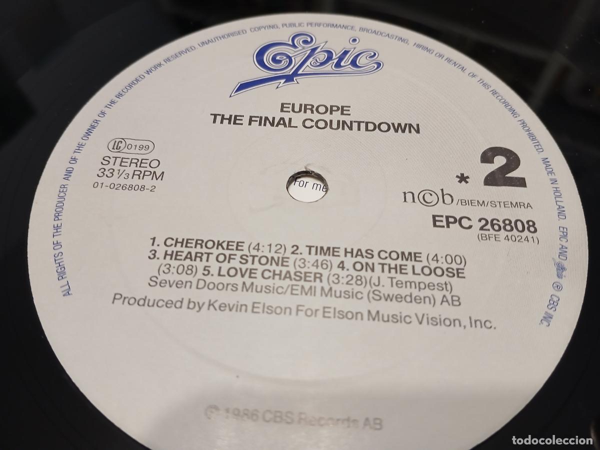 Discos de vinilo: Europe &ndash; The Final Countdown- (1986) LP disco vinilo - Foto 3