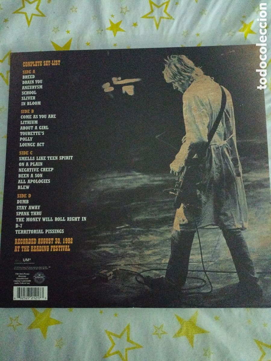 Discos de vinilo: 2LP NIRVANA LIVE READING 1992 GATEFOLD - Foto 2