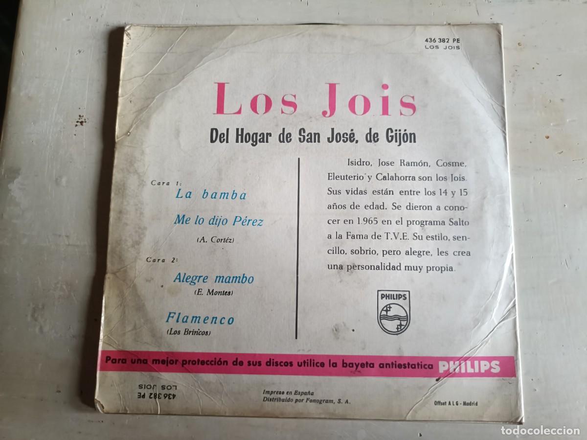 Discos de vinilo: SINGLE. LOS JOIS. LA BAMBA. ME LO DIJO PEREZ. VINILO - Foto 2