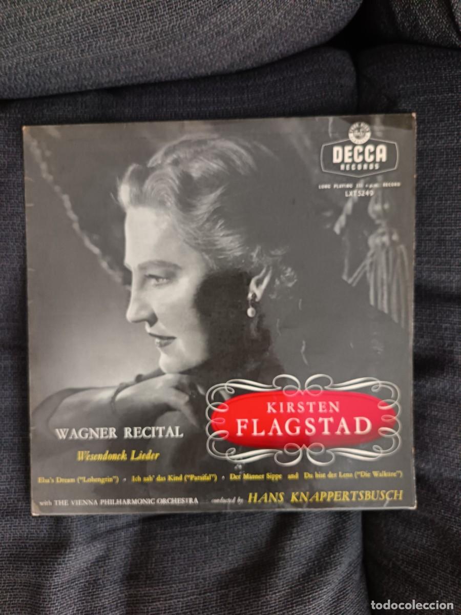 Discos de vinilo: LP Kristen Flagstad. Wagner recital. Wesendonck Lieder. Decca LXT 5249