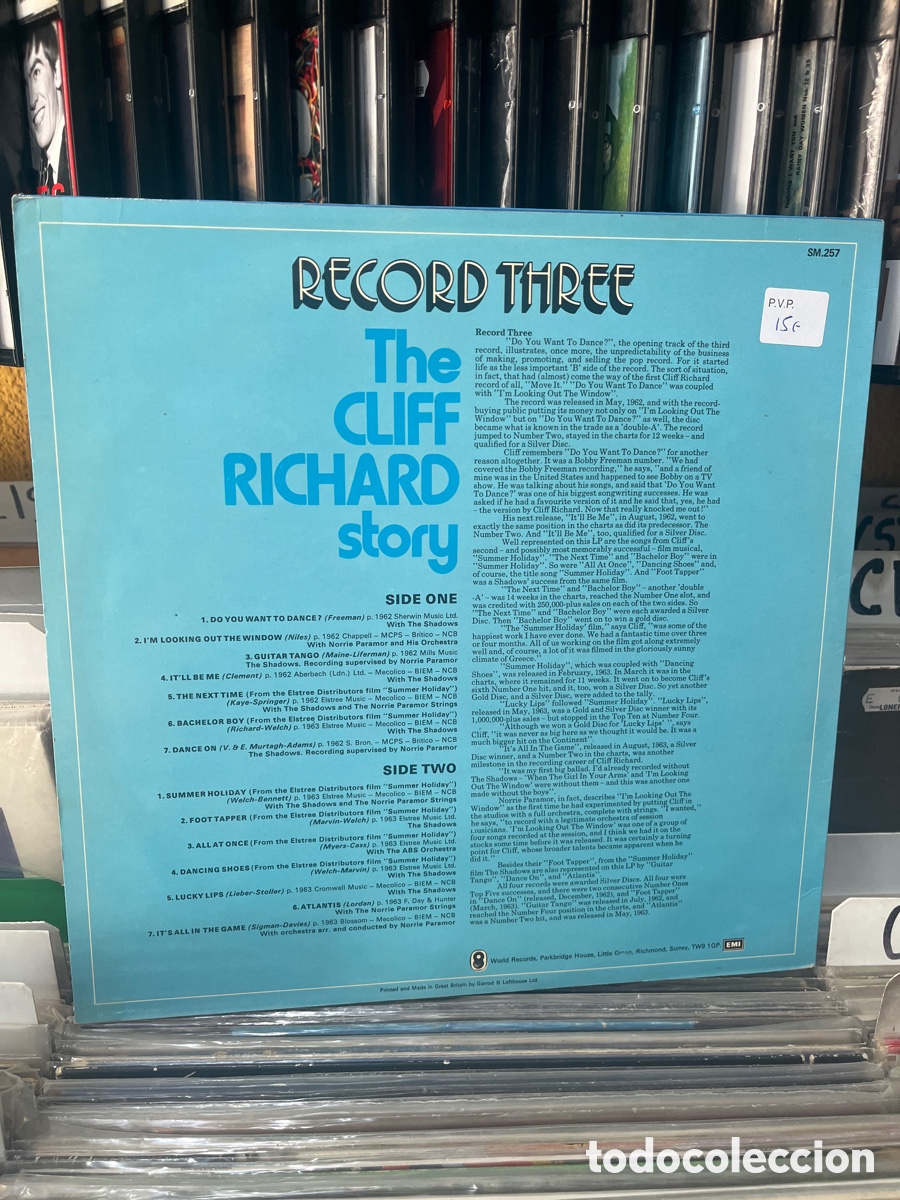 Discos de vinilo: cliff richard story r&eacute;cord three - Foto 2
