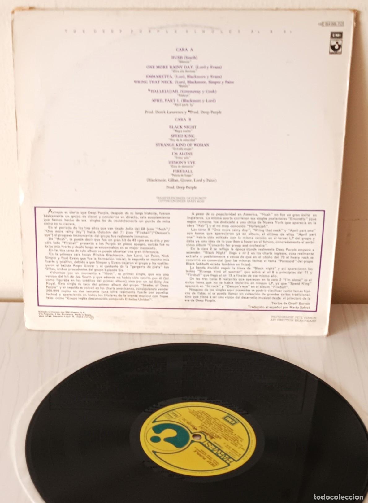 Discos de vinilo: DEEP PURPLE - SINGLES A&acute;s & B&acute;s HARVEST - 1979 - Foto 2