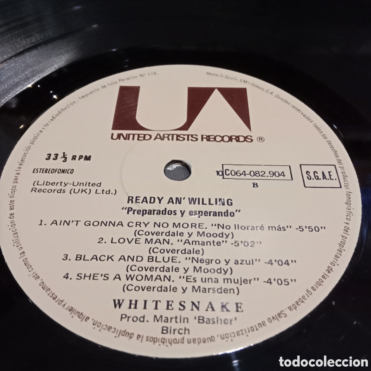 Discos de vinilo: WHITESNAKE - READY AN WILLING - LP - Foto 7