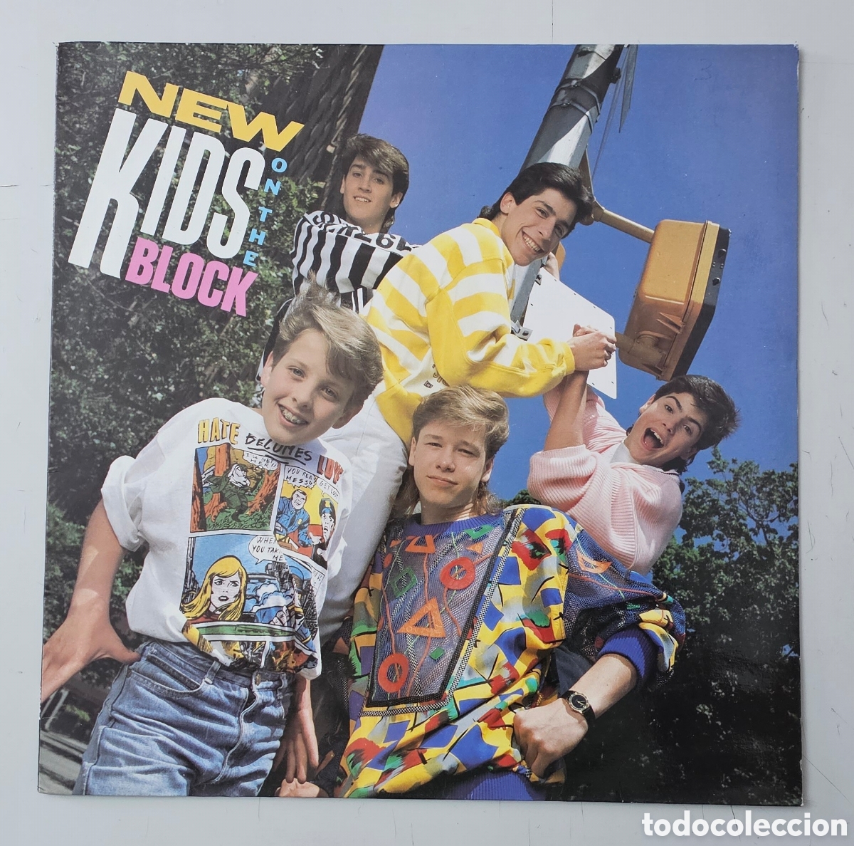 Discos de vinilo: LP NKOTB NEW KIDS ON THE BLOCK (Espa&ntilde;a - CBS/Sony - 1986) 1&deg;LP MUY BUEN ESTADO