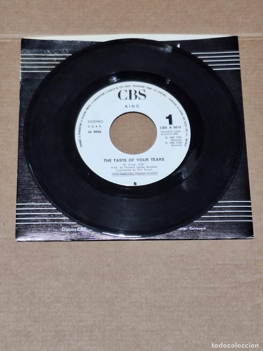 Discos de vinilo: King &lrm;&ndash; The Taste Of Your Tears PROMO una cara 7 single CBS A6618