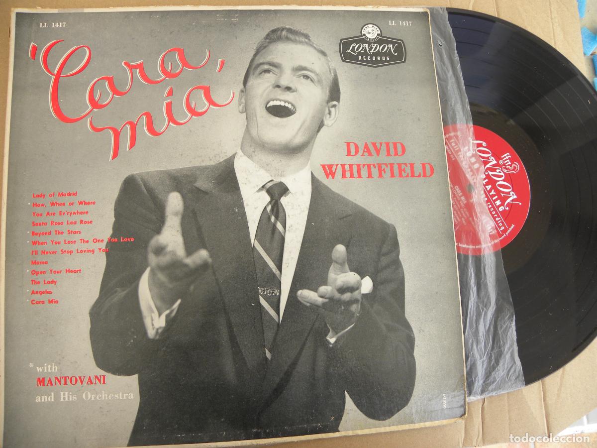 Discos de vinilo: DAVID WHITFIELD WITH MANTOVANI ORCHESTRA -CARA MIA -LP -EDICION INGLESA