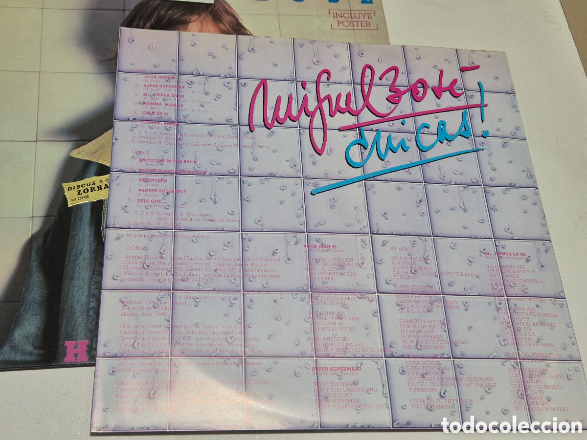 Discos de vinilo: Vinilo y Poster Chicas! . Miguel Bose - Foto 3