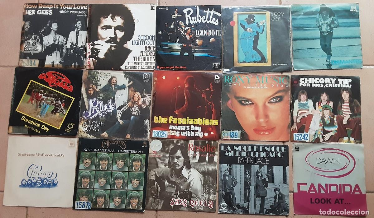 Discos de vinilo: Lote de 30 singles pop rock internacional a&ntilde;os setenta