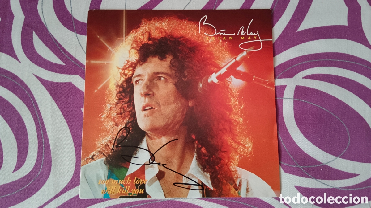 Discos de vinilo: Brian May &ndash; Too Much Love Will Kill You 7&rdquo; FIRMADO
