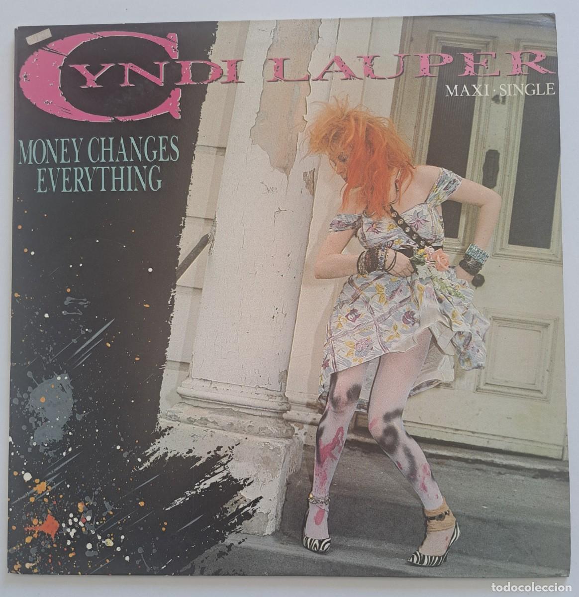 Discos de vinilo: CYNDI LAUPER - MONEY CHANGES EVERYTHING (MAXI SINGLE) - PORTRAIT &ndash; PRT A 12.4481 - SPAIN 1984