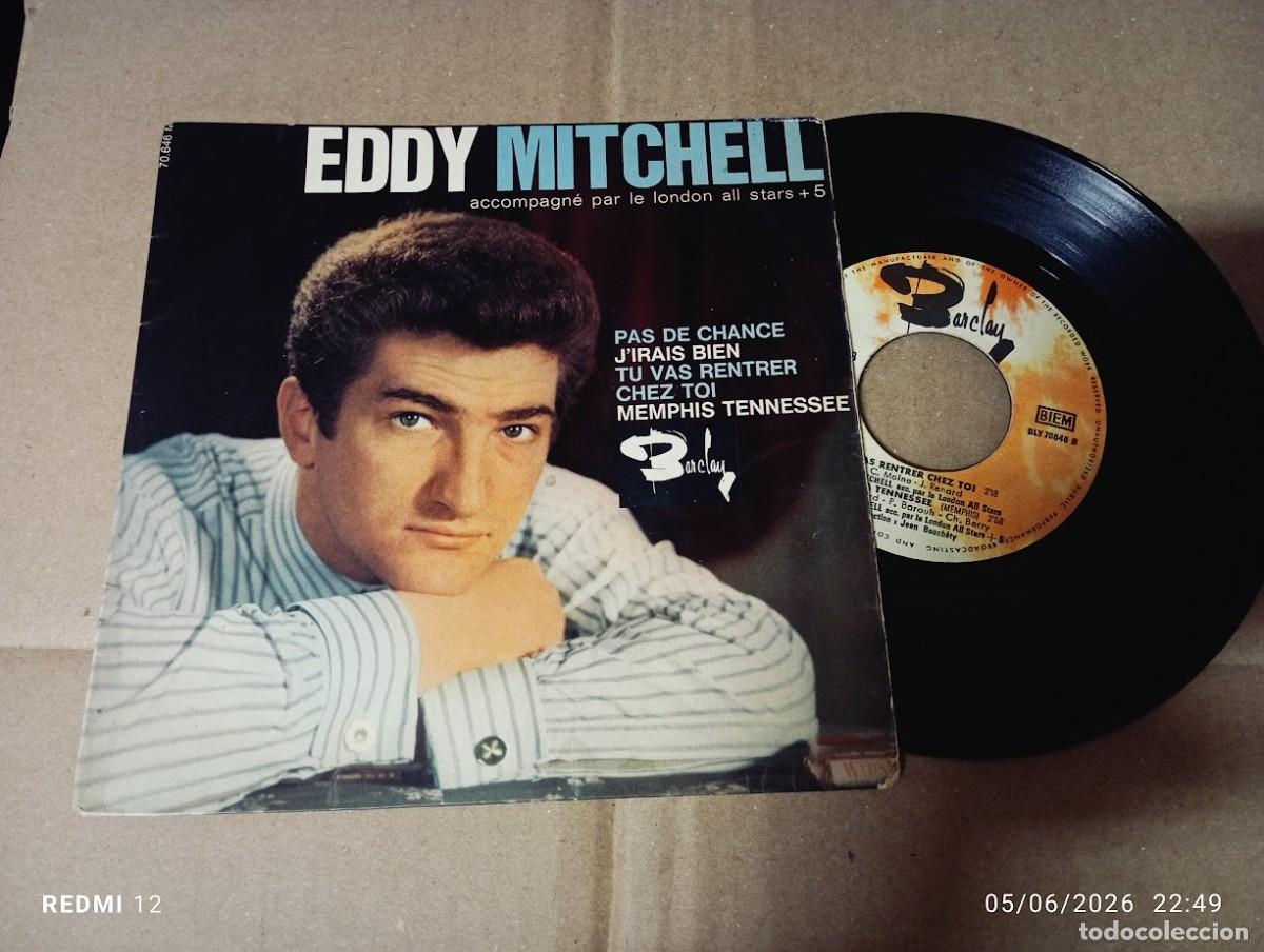 Discos de vinilo: EP EDDY MITCHELL / MEMPHIS TENNESSEE / BARCLAY - Foto 1