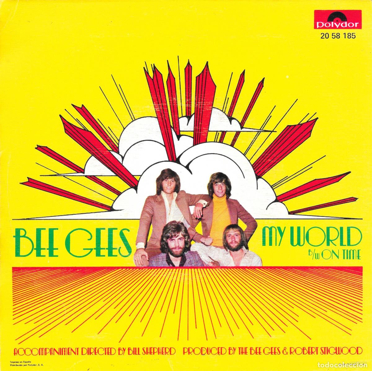 Discos de vinilo: Single Bee Gees - My world / On time . Compra minima 6 &euro;
