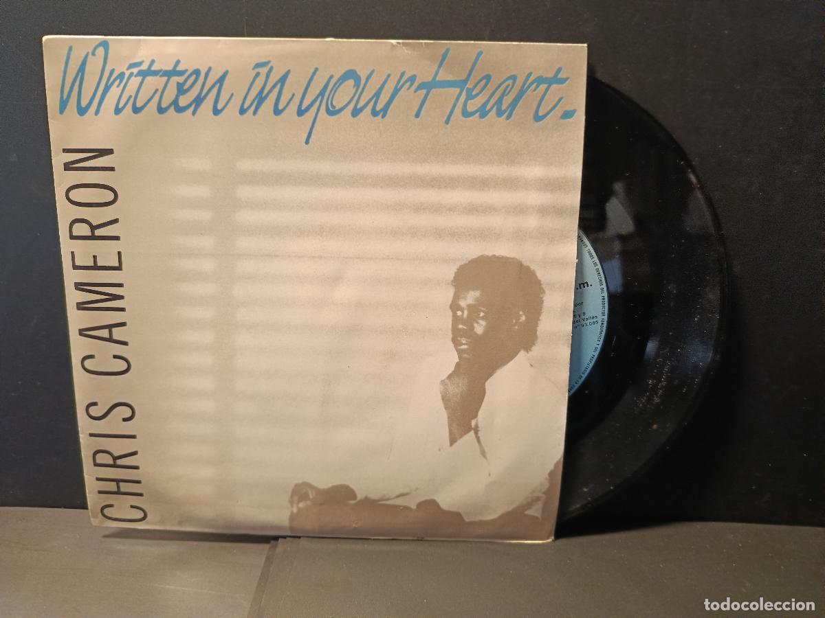 Discos de vinilo: CHRIS CAMERON - SINGLE - WRITTEN IN YOUR HEART - ITALO DISCO 1985 PEPETO