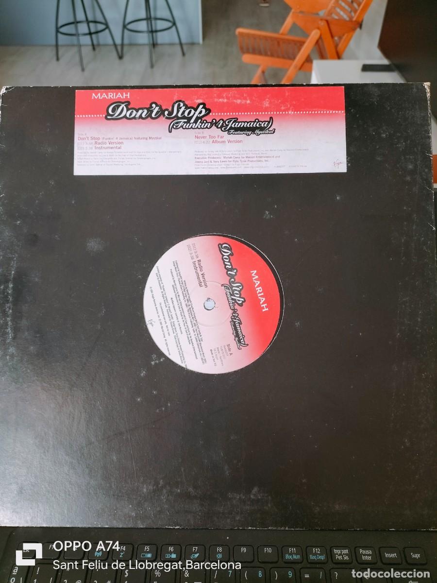 Discos de vinilo: RAR MAXI 12. MARIAH CAREY. DON'T STOP. WITH STICKER.
