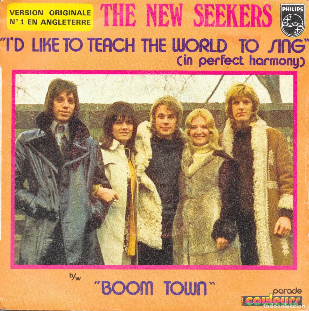 Discos de vinilo: Single The New Seekers - I'd like to teach the world to sing / Boom town . Compra minima 6 &euro;