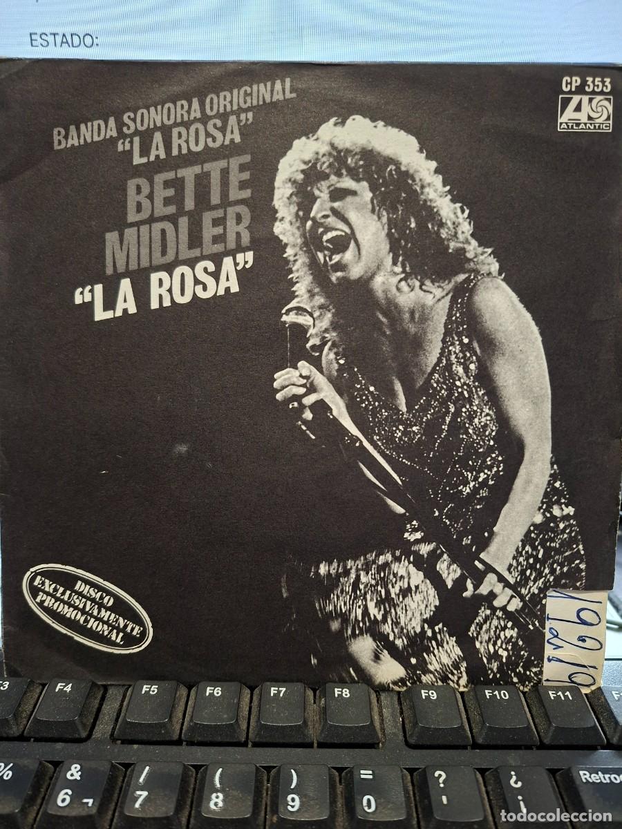 Discos de vinilo: BETTE MIDLER - LA ROSA - SINGLE DE VINILO PROMOCIONAL - C-67