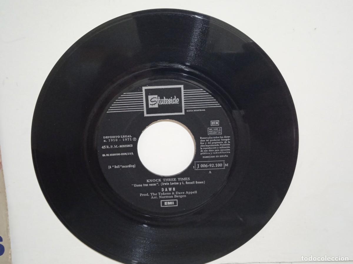 Discos de vinilo: Dawn - Knock Three Times / Home - Single - 1971 - Foto 3