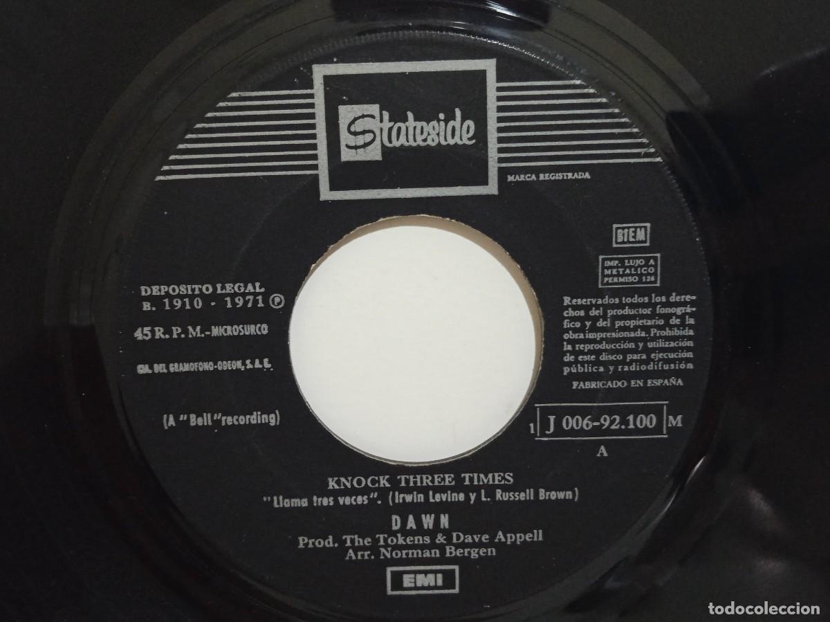 Discos de vinilo: Dawn - Knock Three Times / Home - Single - 1971 - Foto 4
