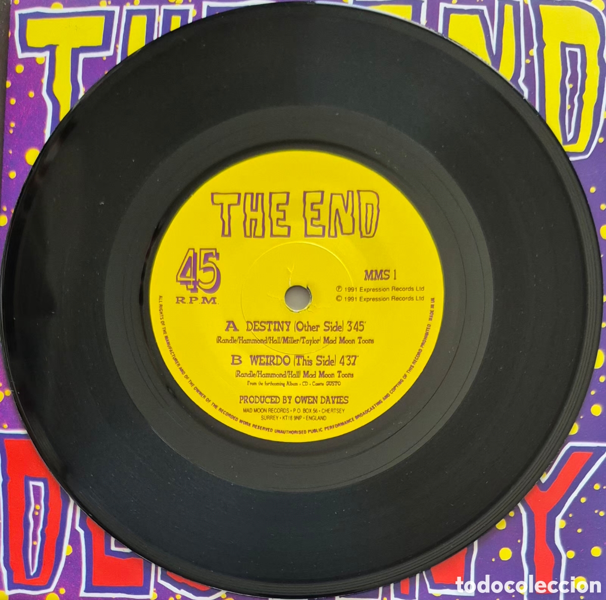 Discos de vinilo: SINGLE - THE END - DESTINY - 1991 INGLATERRA - Foto 3